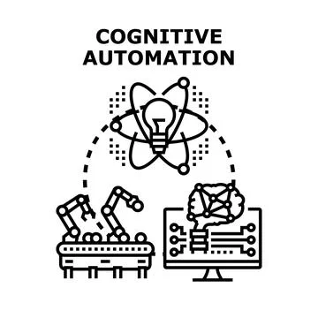 Cognitive automation evolving intelligent robotic processes Stock Illustration