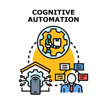 Cognitive automation process optimizing smart home management Stock Illustration