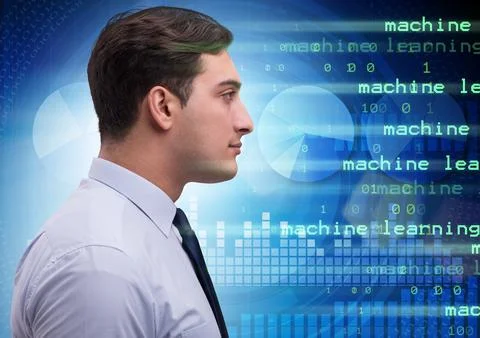 Cognitive computing and machine learning concept Stockillustratie