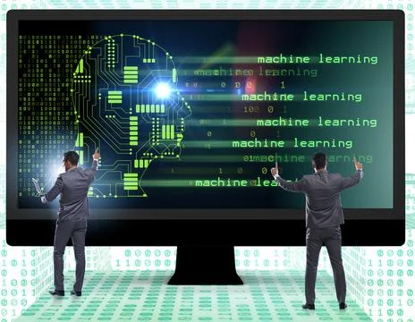 Cognitive computing and machine learning concept イラスト素材