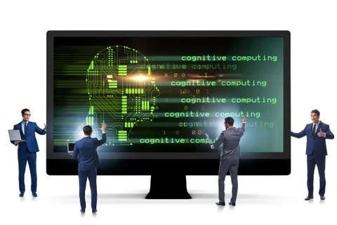 Cognitive computing and machine learning concept Stock Photos