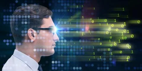 Cognitive computing and machine learning concept 库存照片