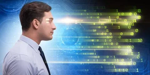 Cognitive computing and machine learning concept 库存照片