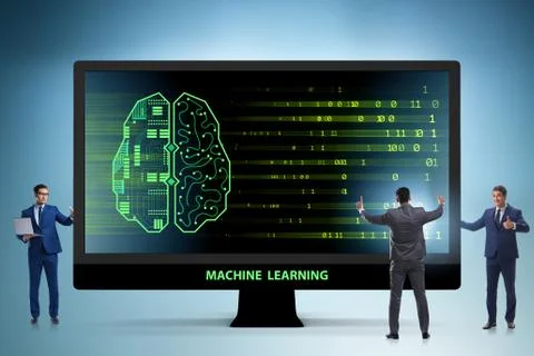 Cognitive computing and machine learning concept 库存照片