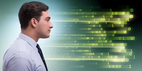 Cognitive computing and machine learning concept 库存照片