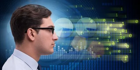 Cognitive computing and machine learning concept 库存照片