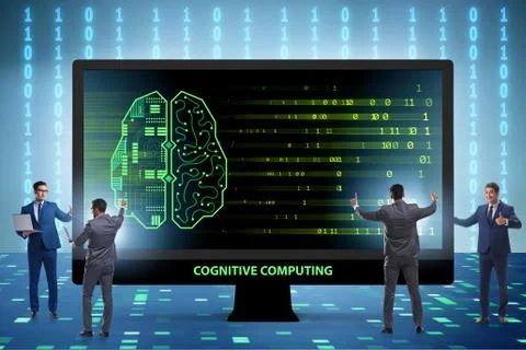 Cognitive computing and machine learning concept Stock Photos