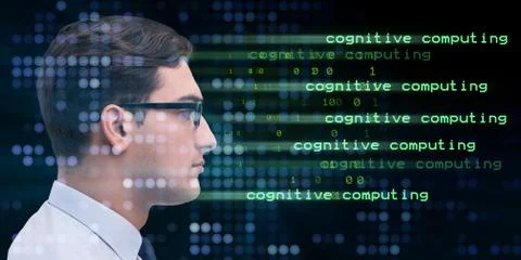 Cognitive computing and machine learning concept Stock Photos