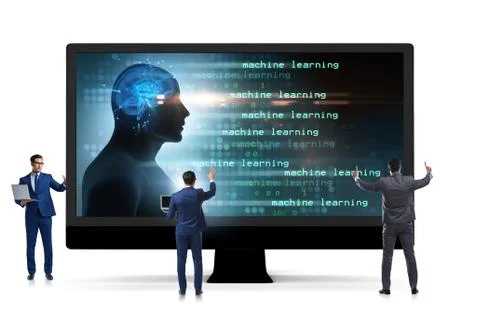 Cognitive computing and machine learning concept Stock Photos