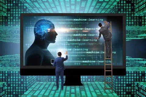 Cognitive computing and machine learning concept Stock-Fotos