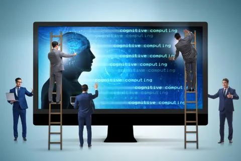 Cognitive computing and machine learning concept Stock-Fotos