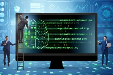 Cognitive computing and machine learning concept Stock Photos