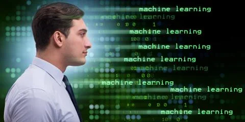 Cognitive computing and machine learning concept 스톡 사진