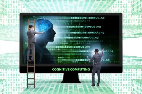 Cognitive computing and machine learning concept Stock Photos