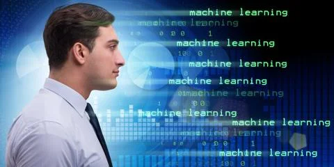 Cognitive computing and machine learning concept 库存照片