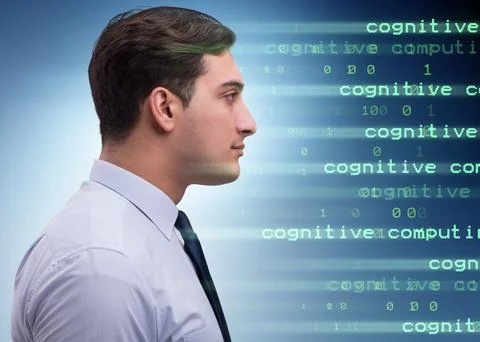 Cognitive computing and machine learning concept 스톡 사진