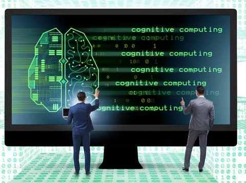 Cognitive computing and machine learning concept 스톡 사진