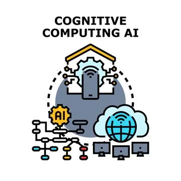 Cognitive computing artificial intelligence ai system development イラスト素材