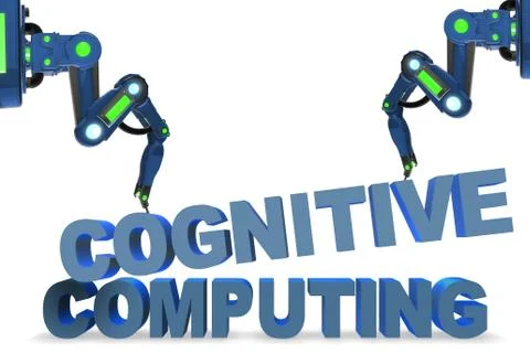 Cognitive computing concept - 3d rendering 스톡 일러스트
