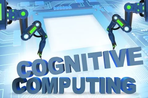 Cognitive computing concept - 3d rendering Stock Illustration