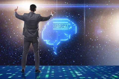 Cognitive computing concept as modern technology 库存照片
