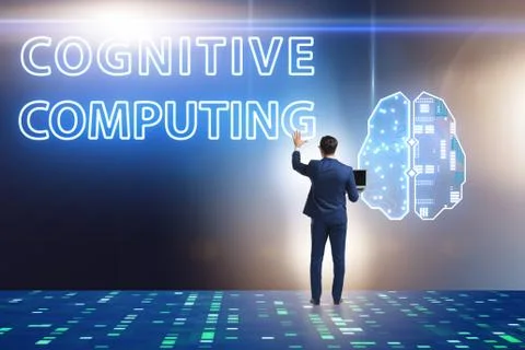 Cognitive computing concept as modern technology Stockfoto's