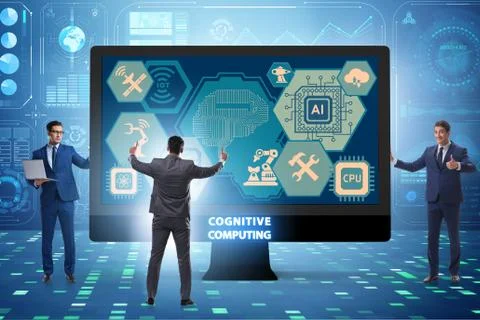 Cognitive computing concept as modern technology 库存照片