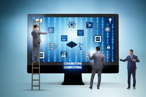 Cognitive computing concept as modern technology Stockfoto's