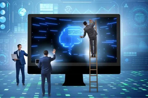 Cognitive computing concept as modern technology 库存照片