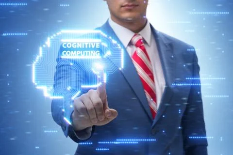 Cognitive computing concept as modern technology 库存照片