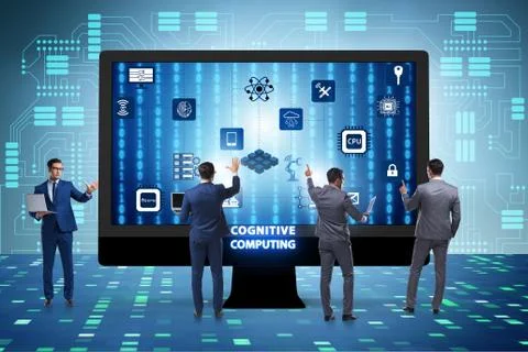 Cognitive computing concept as modern technology 库存照片