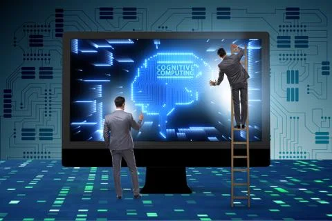 Cognitive computing concept as modern technology 库存照片