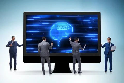 Cognitive computing concept as modern technology 库存照片