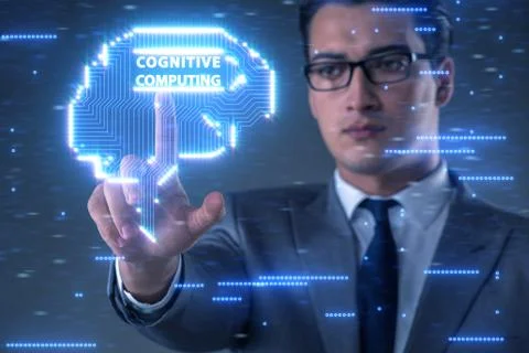 Cognitive computing concept as modern technology 库存照片