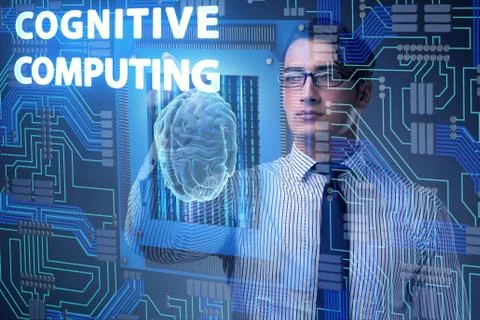 Cognitive computing concept as modern technology 库存照片