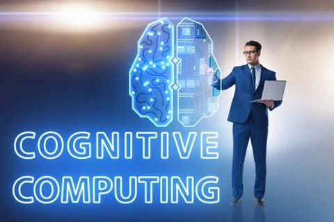 Cognitive computing concept as modern technology Stockfoto's