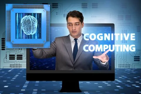 Cognitive computing concept as modern technology Stockfoto's