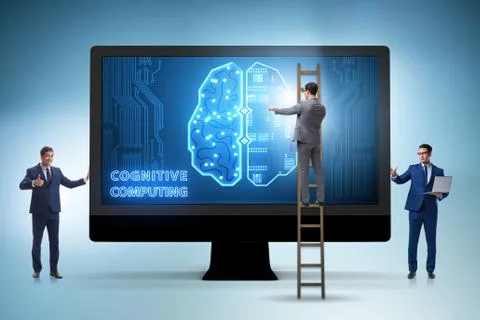 Cognitive computing concept as modern technology Foto stock