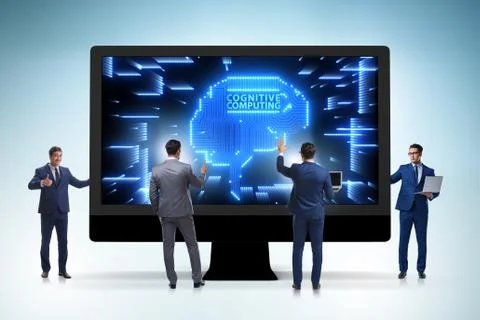Cognitive computing concept as modern technology 库存照片