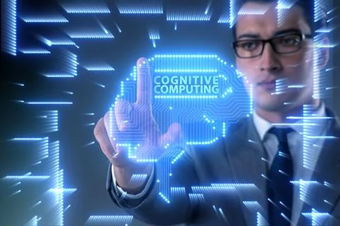 Cognitive computing concept as modern technology 库存照片