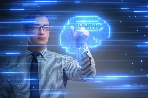 Cognitive computing concept as modern technology 库存照片