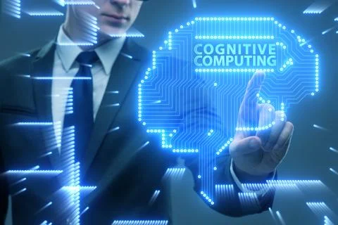 Cognitive computing concept as modern technology Stockfoto's