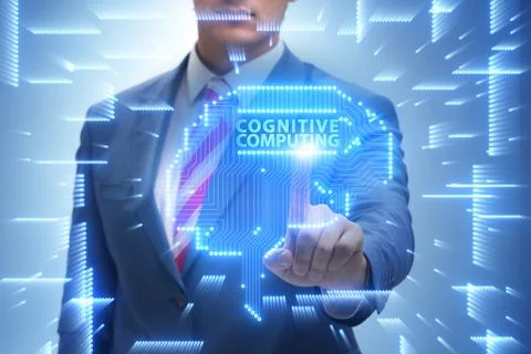 Cognitive computing concept as modern technology 库存照片