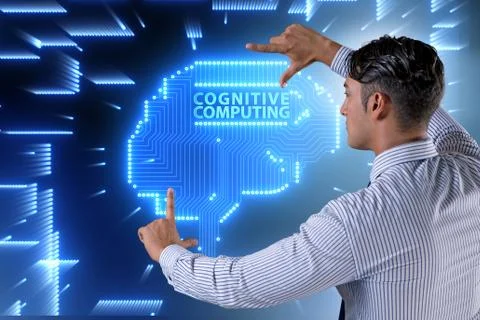 Cognitive computing concept as modern technology 库存照片