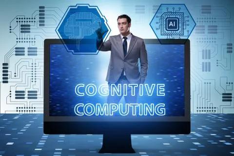 Cognitive computing concept as modern technology Foto stock