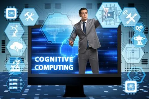 Cognitive computing concept as modern technology 库存照片