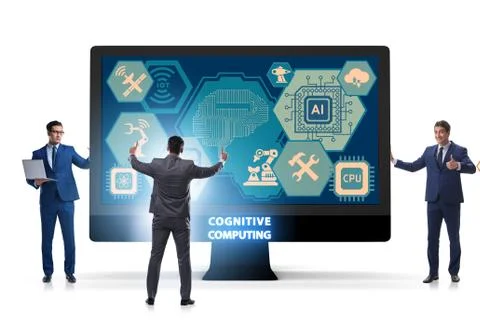 Cognitive computing concept as modern technology 库存照片