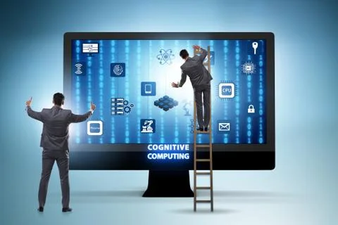 Cognitive computing concept as modern technology 库存照片