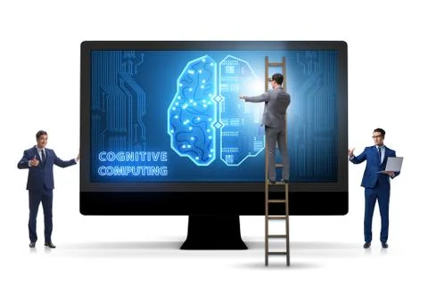 Cognitive computing concept as modern technology Stockfoto's