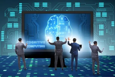 Cognitive computing concept as modern technology 库存照片